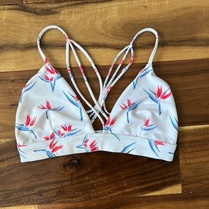 Acacia Swimwear Bird of Paradise bikini top Small RARE!!